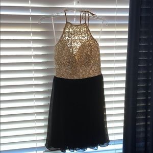 black and gold dress